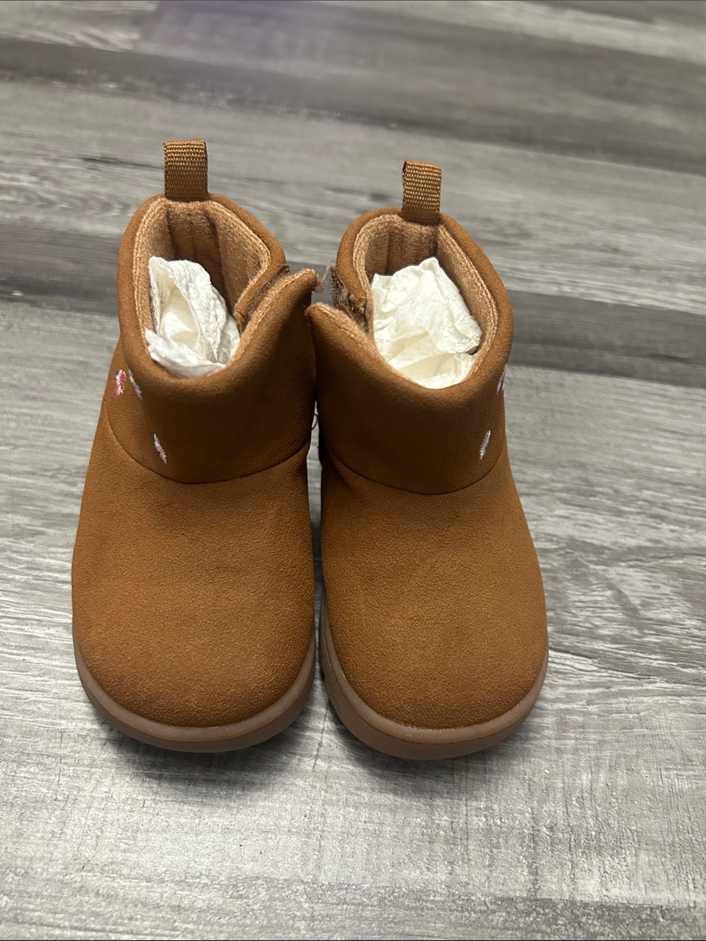 Carter's Tan Suede-Look Kids Ankle Boots